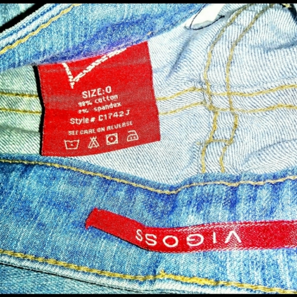 Vigoss Jeans Size 0 Skinny Leg Crop Distressed New - Picture 9 of 11